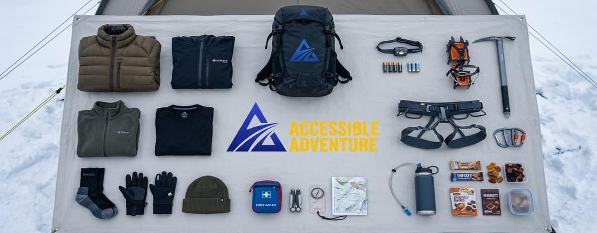 island-peak-summit-daypack-contents Island Peak summit daypack contents laid out before departure